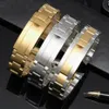 Bracelets de montre en acier inoxydable 316L, 20mm 21mm, bracelet en métal solide pour Bracelet pliable, boucle 273V