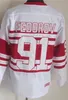 Homem Retro Hóquei 91 Sergei Fedorov Jerseys Vintage 40 Henrik Zetterberg 33 Kris Draper 31 Curtis Joseph 93 Johan Franzen 4 Gordie Howe 1 Terry Sawchuk 7 Ted Lindsay