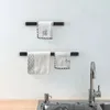 Towel Racks Nail-free Stainless steel Black Towel Bar Single Towel Rack Bathroom Wall Mounted Towel Storage Holder 20/30/40/50 cm 230927
