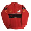 F1-Rennanzug, langärmelige Jacke, Retro-Motorradanzug, Jacke, Motorrad-Team, Winter-Baumwollkleidung, Anzug, bestickte warme Jacke