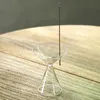 Candle Holders Transparent Glass Candle Holder Handmade Incense Hourglass Shape Candlestick Home Decoration Accessories 230925