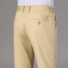 Männer Hosen 2023 Frühling Sommer Gerade Dünne Khaki Casual Klassische Stil Hohe Qualität Modal Baumwolle Business-Hose Männlich