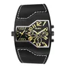 Oulm Nuovi Orologi Uomo Luxury Brand Fuso orario multiplo Orologio da polso al quarzo maschile Orologio cinturino in pelle casual relogio masculino1986