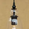 Hanglampen IWHD Glas LED-verlichting Design Vintage lamparmaturen Stijl Loft Industrieel Hangend Keuken Ophangarmatuur