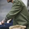 Herrjackor herrar maden m65 för män armé grön överdimensionerad denim jacka militär vintage casual windbreaker fasta kappkläder retro lös 231005