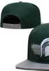 2023 Cappello Michigan regolabile da baseball del college americano di tutti i tifosi della squadra sul campo Mix Ordine Taglia Chiuso Flat Bill Base Ball Snapback Caps Bone Chapeau
