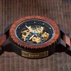 Relogio Masculino BOBO BIRD Mechanical Watch Men Wood Wristwatch Automatic Customized Name for Dad Wooden Gift Box Y200414236M