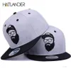 Hatlanderoriginal Gray Cool Hip Hop Cap Men Woman Hats Vintage haft postać baseball czapki gorras planas kość snapback 21227g