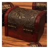 Gift Wrap 200Pcs/Lot Small Vintage Trinket Boxes Wooden Jewelry Storage Box Treasure Chest Case Home Craft Decor Randomly Pattern Dr Ot9Ou