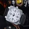 Wristwatches 2021 UMQ Quartz Watch Men BR Bell Stainless Steel Ross Watches Wristwatch Luxury Military2506