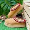 Women Boots Australia Tasman Slippers Tazz zamszowy platforma Slippera Winter Ultra Mini Snow But Sheepskin Fur Slajdes zamszowe wełna designerka kostki