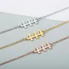 Link pulseiras de aço inoxidável anjo número para mulher 111 222 444 777 888 999 sorte pulseira 2023 tendência luxo jóias presente