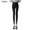 Women's Leggings LPOWSS Women Stretch High Waist Leggins Soft Small -Leg Pants Slim Skinny Sexy Legging Korean Style Pencil XS-2XL