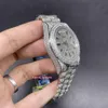 Nowy mrożony diamentowy zegarek dla mężczyzn Watch Scale Watche Silver Silna ze stali nierdzewnej Automatyczna mechaniczna zegarek268y