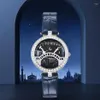 Horloges 2022 Dameshorloge Leer Luxe Temperament Ingelegd Diamant Cadeau Voor Liefhebbers Valentijnsdag Brug Dating Beauti233V