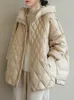 Womens Down Parkas 90% White Duck Parka Casual Kvinnlig tjock varm kapp snöjackor Outwear Autumn Winter Women Huva Löst 231005