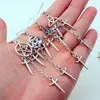 Kolczyki Dangle Gothic Witchcraft Cross Sword for Women Wizard Magic Pentagram Pagan Parch Akcesoria punkowe biżuteria vge169