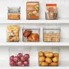 Boîtes de rangement Bacs 4 grilles Organisation du garde-manger transparent Bacs de stockage des aliments avec séparateurs amovibles Cuisine Réfrigérateur Organisateur Armoire Tiroir Boîte 230928