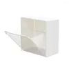 Storage Boxes Japanese Style Wall Hanging Box Water Proof Flip 66g Multipurpose White Cardboard