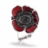 Pins Brooches CINDY XIANG Rhinestone Poppy Flower For Women lest We Forget Letter Pin Red Enamel Brooch 20223073