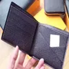 Projektanci najwyższej jakości wiele portfeli Paris Plaid Style Mens Billfold Women Turse High-end Luksusowa wodę kwiaty Smera