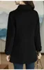 여성 양모 블렌드 가을 겨울 모직 코트 슬림 패션 사무실 사각형 칼라 싱글 가슴 코트 와이드 웨이스트 포켓 230928