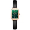 Montres-bracelets Mode Étanche Montre Femme Simple Tempérament Malachite Texture Cadran Net Rouge Même Style Carré Petit Green283c