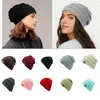 Usine en gros 14 couleurs automne et hiver CC chapeaux de laine tricotés sans chapeaux à bords pour hommes et femmes chapeaux chauds cadeaux de Noël ski