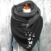 Lenços moda inverno cachecol para mulheres impressão botão macio envoltório casual xales quentes foulard pescoço bandana echarpe 230928