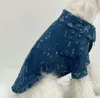 Husdjur denim skjorta stor hund guld retriever super dyra samo valpkläder neddy bichon pomeranian höst och vinter tjocka modemärke