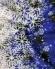 女性用セータープラスサイズのクリスマスカジュアルスウェットシャツカラーブロックスノーフレークと格子縞のプリント長袖クルーネックマイクロストレッチプルオーバー231005