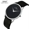 IBSO 2017 Herrklockor Top Brand Luxury 7mm Ultra-Thin Dial äkta läderband Titta Män mode Simple Relogio Masculino Y1905226V