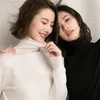 Kvinnors tröjor Autumn Winter Sweater Turtleneck Slim Fit Basic Pullovers Fashion Korean Knit Tops Bottoming Stretch Jumpers 231005