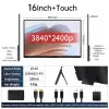 VCHANCE 16 Inch 4K UHD Touch Screen Portable Monitor 100%DCI-P3 HDR Expand Office Movie Display For PC Laptop Phone XBox Switch