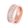 Anéis de cluster feminino único fileira zircon céu estrela anel 3a alta qualidade luxo personalizado moda jóias presente do dia dos namorados