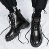 Botas de lujo militares hombres zapatos de cuero motocicleta tobillo para el hombre de invierno Chelsea desierto impermeable 230928