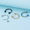 Zircone Cerchio Anello al naso Setto Piercing Orecchini BCR Cartilagine Trago Helix Stud Orecchio circolare a ferro di cavallo per le donne Gioielli per il corpo