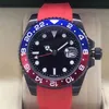 Luxury designer beautiful fashion automatic mechanical watch size 40mm colorful rubber watchband men like Christmas gift313e