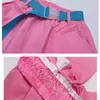 Broeken Kinderen Meisje Enkellange Broek Effen Kleur Met Gratis Riem Casual Stijl Zomer Losse Harem Kinderkleding 4 6 8 10 12 13Y