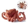 Dekorativa objekt Figurer 3.7Inch North America Octopus Ocean Sea Life Figurin Toy Figures 14768 för hemdekoration 230928