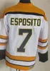 Männer Retro Hockey 7 Phil Esposito Jersey Vintage Classic 16 Derek Sanderson 17 Milan Lucic 24 Terry OReilly 75 Anniversary Stickerei und Nähen Ruhestand CCM High