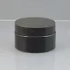 30g 50g 100g Black Cosmetic Container Plastic Cream Jar Empty Plastic Cream Reuse Container With Lids Printable Custom T200819218f