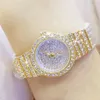 Bs Bee Sister Diamond Orologi da donna Luxury Brand Piccolo quadrante femminile in oro rosa da donna con chiusura in acciaio inossidabile Bayan Kol Saati 210616296N