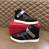 Designer New High Top Men Gancini Sneakers Shoes Rubber Sole Lace-up Man Skateboard Walking Calfskin Leather Outdoor Brands Footwear EU38-46