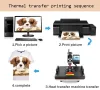 Hot koop NIET GEMODIFICEERDE Sublimatie Printer 6 Kleuren T-shirt Drukmachine A3 A4 Model Desktop Inkjet Printer voor EPSON L1800