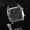 Men Sport Watches Digital LED Watch Race Speed Car Meter Dial Silicone Strap Male Military Wristwatches Relogio Masculino263Z