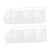 Kitchen Storage 2x Heavy Duty 3 Grids Wall Mounted Shelves Cabinet Basket For Bathroom Fruits Vegetables Snacks Craft Room