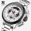 T5 Marque De Luxe Noir Or Mâle Montre Militaire Quartz Sport Montre-Bracelet Hommes Chronographe Étanche Hommes Montres Sport Montre-Bracelet T210H