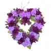 Decorative Flowers Wreaths 22Cm Heart-Shape Artificial Wreath Wedding Party Hanging Flower Bar Home Decor Heart Shape Garden Ornam Otsl5