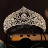 Diadèmes de mariée géométriques en strass de luxe, couronne en cristal, diadème de bal, bandeaux de mariée, bijoux de cheveux de mariage